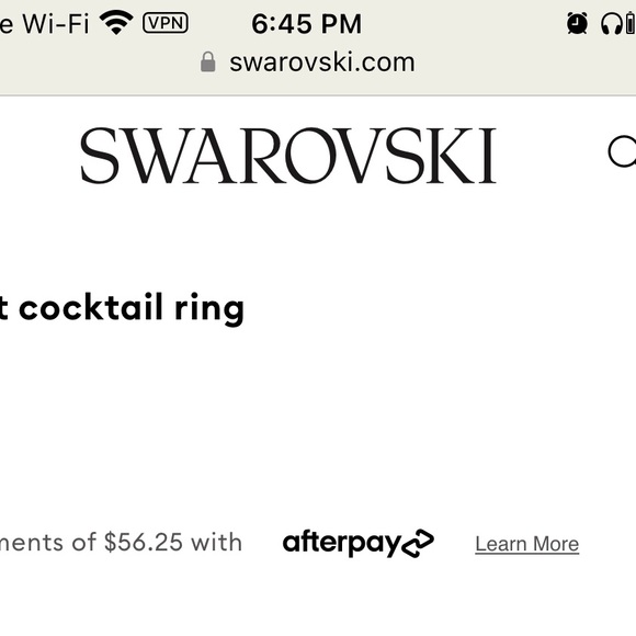 NEW never used Swarovski dune clear ring size 8 - Picture 2 of 3